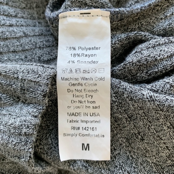 🌹 LulaRoe (M) Grey Classic Ribbed Midi Dress - Picture 8 of 8